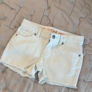 Cat & Jack Girls White Denim Shorts